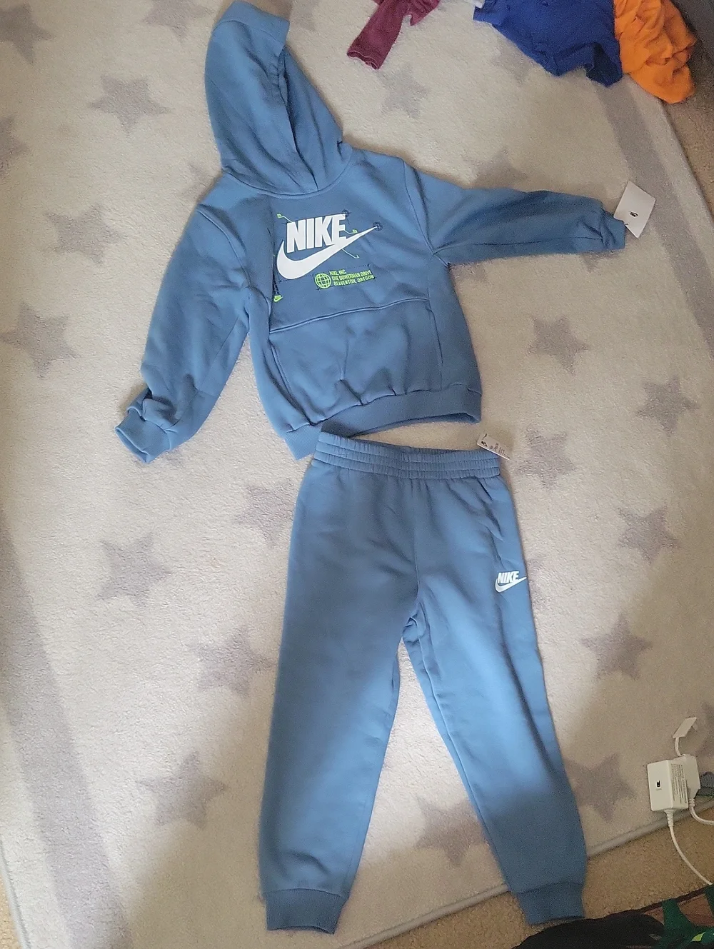 Nike Kids Blue Hoodie & Jogger Set